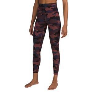 Lululemon Wunder Under High-Rise Tight 25" Heritage 365 Camo Smoky Red Night Sea